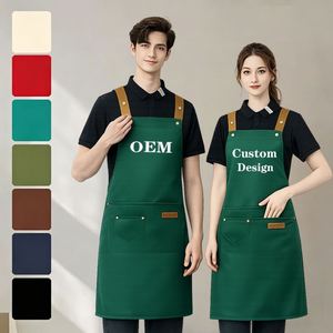 ผ้ากันเปื้อนแบบสวมคอ ปรับได้ กันน้ำ กันน้ำมัน ป้องกันไฟฟ้าสถิตย์ ทำจากผ้าแคนวาสโพลีเอสเตอร์ สำหรับพนักงานเสิร์ฟ ช่างไม้ - Product Image 2