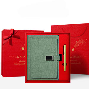 Blocco note a spirale blocco note 6 anello agenda 2024 logo personalizzato bordo bordo colore rosso blocco note - Product Image 2