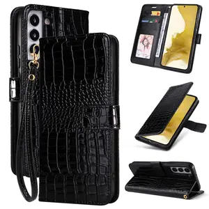 Suitable for Huawei mobile phone leather case with card sleeve luxury mobile phone shell new crocodile pattern wallet mobile pho
