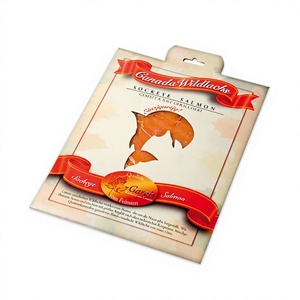 Manchon d'emballage en papier kraft recyclable et écologique imprimé sur mesure pour saumon <span class=keywords><strong>fumé</strong></span> surgelé - Product Image 6