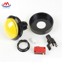 Bouton rond convexe de 60 mm, bouton sphérique de 6 cm avec interrupteur lumineux, interrupteur de console de jeu, bouton d'équipement en libre-service, 5 pièces/ensemble