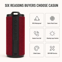 Haut-parleur sans fil Bluetooth, en tissu, Portable, pour l'extérieur, Logo LED, personnalisé, nouveau Design