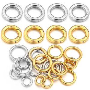 Fermoirs à ressort en acier inoxydable poli 316 pour la création de bijoux DIY, colliers, bracelets et attaches de sacs |   Anneaux de jonction ronds à clipser - Product Image 2