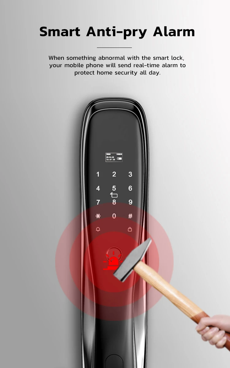 Keyless Deadbolt Entry Lock Biometric Password Serrure Intelligente Fingerprint Door Lock Smart