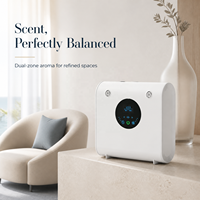 Diffuseur de parfum programmable à double pompe 300 ml avec application Bluetooth, minuterie 1, 4, 8, 24 heures, 200-800 m³, 3 niveaux, verrouillage enfant, OEM ODM