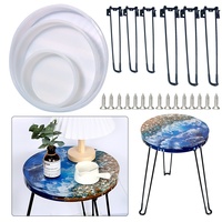 Moule rond profond pour la préservation des fleurs, moule en silicone rond pour résine époxy, pour la fabrication de tables en résine, moule en silicone profond pour l'art en résine