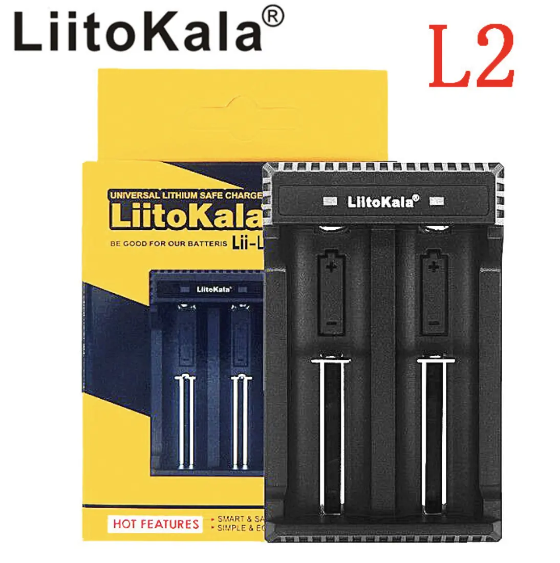 LiitoKala Lii-L2 3.7V 18650 26650 Battery Charger 2 Slot USB Charger