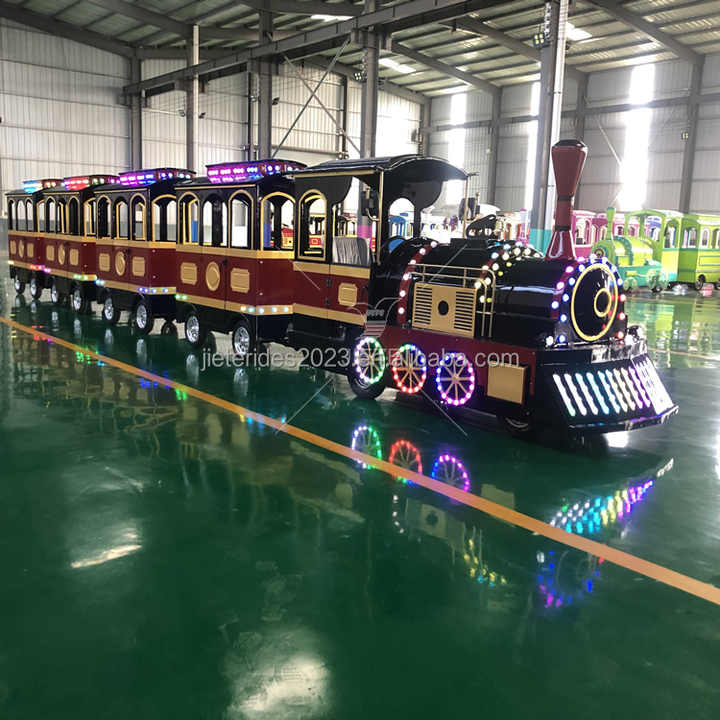 Theme Park Train Amusement Rides Equipment Modern Train Trackless Ride ...