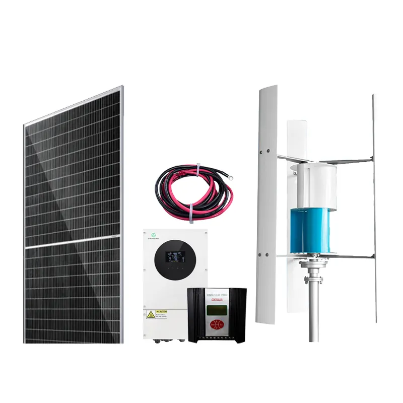وحدة طاقة شمسية منزلية هجينة محمولة بنك محطة طاقة رياح شمسية نظام كامل للمنزل