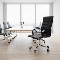 Chaise de bureau moderne, réglable et rotative, chaise d'ordinateur simple et confortable, chaise de formation, chaise ergonomique en PU pour personnel de bureau