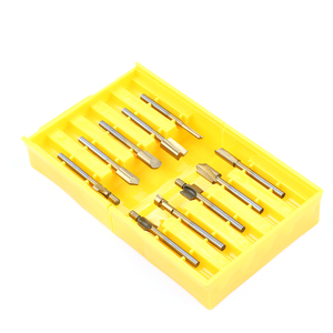 <span class=keywords><strong>HSS</strong></span> 10pc <span class=keywords><strong>Fraise</strong></span> <span class=keywords><strong>Fraise</strong></span> Titane plaqué En Plastique En Boîte Or Haute vitesse En Acier À Bois Coupe Couteau - Product Image 5