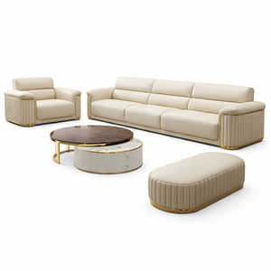 Italian Design Modern Sectional Orange Fabric Luxury <b>Sofa</b> Set for Living Room Hotel Apartment Use Eco-Friendly OE HOME - Product Image 2