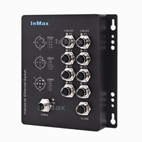 Commutateur M12 à bord des navires du fabricant InMax Commutateur Ethernet ferroviaire M12 étanche à code D 8 ports 10/100Mbps