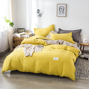 Bộ Ga Giường 100% Cotton 3/4 Món Bao Gồm Vỏ Chăn + Tấm Trải Phẳng/Vừa Vặn + Vỏ Gối Cho Ký Túc Xá Nhà Trường - Product Image 2