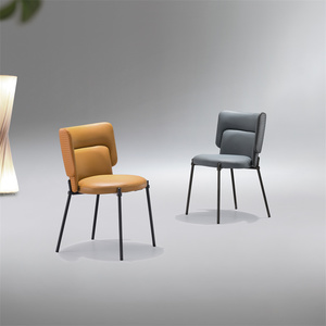 Silla de comedor de acento acolchado de espuma relajante, terciopelo Boucle de alta calidad o tapicería de cuero vegano, cómodas sillas de comedor - Product Image 6