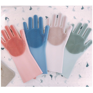 Gants de toilettage pour animaux Wen Jie, en silicone, anti-rayures, brosse de massage et de nettoyage pour chiens et chats, outil de toilettage pour l'élimination des poils. - Product Image 1