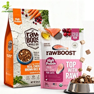 Sachet d'emballage alimentaire pour animaux de compagnie à fond plat et soufflet latéral, personnalisable, 1kg, 1.5kg, 2kg, 5kg, 10kg, 10lb, 15lb, 20lb, pour aliments pour chats et chiens - Product Image 3