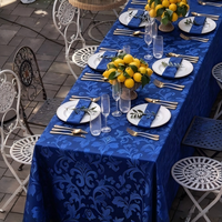 Nappe de table en jacquard de luxe, polyester tissé, pour hôtel, banquet, salle à manger, taille sur mesure