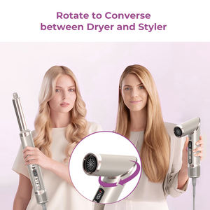 Ensemble de sèche-cheveux multi-styleur 5 en 1 en métal ionique à haute vitesse, flux d'air, sèche-cheveux électrique, brosses à cheveux, <span class=keywords><strong>brosse</strong></span> à air chaud - Product Image 2