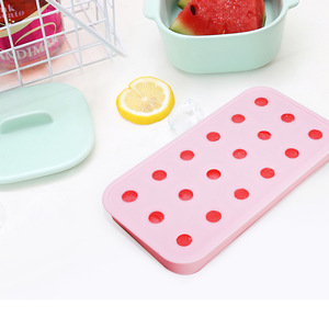 Bac à glaçons mini à 18 cavités, facile à démouler, avec couvercle, en silicone, pour fruits, pour un usage domestique, best-seller - Product Image 2