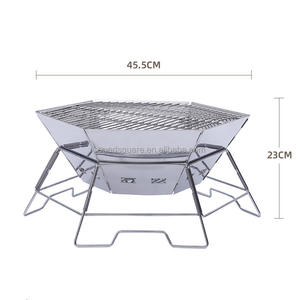 Parrilla de <span class=keywords><strong>barbacoa</strong></span> plegable portátil RS de acero inoxidable para acampar al aire libre, picnics y <span class=keywords><strong>leña</strong></span> doméstica para barbacoas - Product Image 1