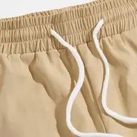 사용자 정의 캐주얼 100% 폴리 에스터 탄성 Drawstring 허리 일반 남성 반바지 포켓