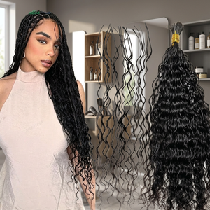 Extensiones de Cabello Humano Remy Indio, Ondulado Profundo, Tejido a Máquina, Doble Trama, Sin Procesar, Todos los Colores - Product Image 3