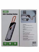 Hub USB C 8 en 1, adaptateur Type C avec 4K, Ethernet Gigabit RJ45, 3 ports USB 3.0, lecteur de cartes SD/TF, station de charge PD 100W