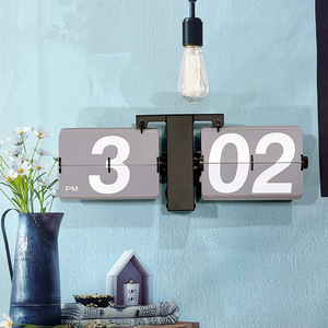 Đồng hồ lật cổ điển Châu Âu Đồng hồ máy tính để bàn lớn Đồng hồ lật cơ tự động đơn giản treo tường - Product Image 4