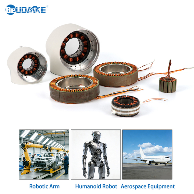 BeUDMKE Custom Speed/power/torque DC12V 24V 36V 48V 72V 20-200mm Frameless Bldc Brushless Dc Motor for Robot Arm/Humanoid Robot