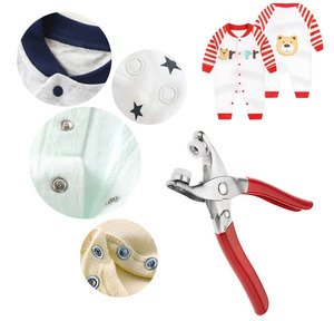 Boutons-pression plaqués lavables de 9,5 mm avec anneaux à griffes, kit d'installation à 5 griffes avec pince - Product Image 3