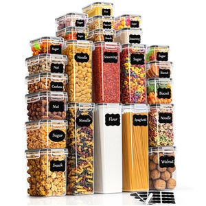 Thực Phẩm Cấp Nhựa Lưu Trữ Chúa-Kích Thước Khác Nhau Bộ Kín Stackable Hàng Khô Pasta Hạt Khô & Đồ Ăn Nhẹ Cho Nhà Bếp Lưu Trữ - Product Image 1