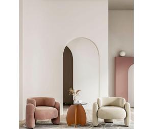 Nordic di lusso <span class=keywords><strong>bianco</strong></span> divano singolo sedia per la casa balcone Reception soggiorno per il tempo libero elegante sedia da tavolo negoziazione per gli ospiti - Product Image 2