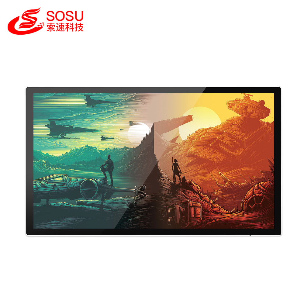 Настенный ОС android digital signage media player по горизонтали: 65-дюймовый ЖК-экран дисплей монитор