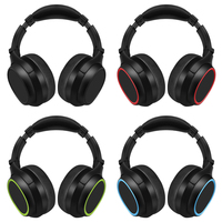 Headphone gigi biru kualitas tinggi dengan Earmuff besar nyaman dan tersedia Headset Over-ear nirkabel mendukung kustomisasi