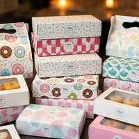 Boîtes à donuts personnalisées en gros, emballage alimentaire pour donuts