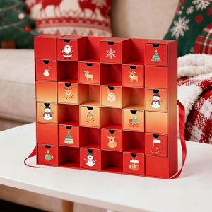Calendario de Adviento Navideño 2026, Caja de Calendario Plegable de 24 Días, Reutilizable, Hecha a Mano, con Cinta Decorativa - Product Image 2