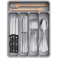 Boîte de rangement rectangulaire en silicone à tiroir coulissant, organisateur multi-niveaux pour baguettes et couverts de cuisine, vente en gros