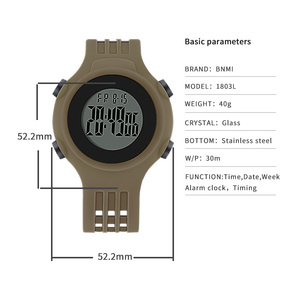 Đồng hồ thể thao kinh doanh kỹ thuật số đa chức năng tùy chỉnh unisex 42mm quay số 30m Màn hình <span class=keywords><strong>LCD</strong></span> chống nước 560 ngày tuổi thọ pin - Product Image 6