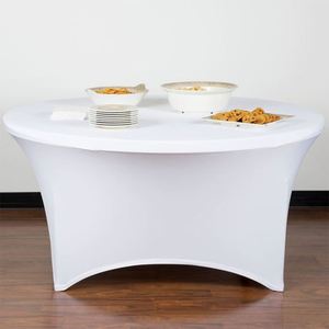 2023 Hot Selling Custom Navy Blue <b>Round</b> <b>Table</b> Cover Fitted <b>Table</b> Cover for Party - Product Image 6