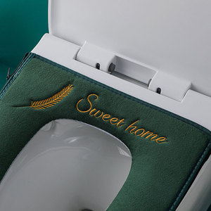 Sweet Home Toilet Seat Cover Thick Plush Waterproof Winter Warm With Handle Zipper Closure - Product Image 3