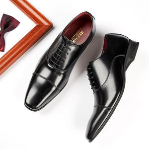 2026 New Model Business Leather Formal Men's Lace-Up Wedding Shoes Oxford Shoes British Style - Product Image 3