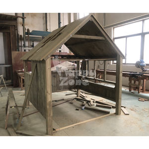 子供のためのカスタムウッドバス型の家の家具幼稚園屋内遊び場屋外のふりプレイエリアウッドバスハウス - Product Image 6