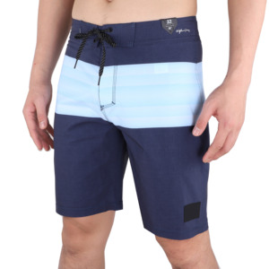 Short de bain décontracté pour homme à blocs de couleur et rayures, séchage rapide, taille à cordon de serrage - Product Image 2