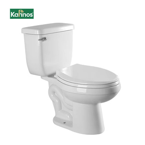 Apartment Toilet <b>Set</b> Compact Two Piece White Ceramic Standard Height Water Saving Flush Easy Installation For Small Space - Product Image 1