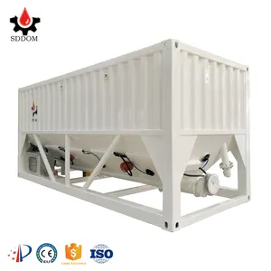 Silo horizontal 2020 nouveau type avancé 50 tonnes silo à ciment de type conteneur portable à vendre