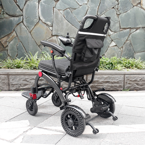 Marco ergonómico plegable de aleación de aluminio, asiento de malla, motores duales de 180W, batería de 6AH de liberación rápida, silla de ruedas eléctrica de 15km de alcance - Product Image 4