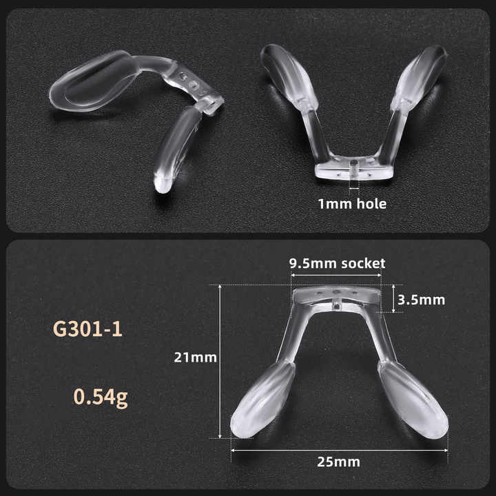 12 Paia Naselli Silicone Per Occhiali - Autoadesivi, Antiscivolo, Forma A D, Per Montature In Plastica - Foto 3