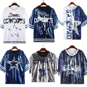 In-stock Item American Football <strong>Cowboys</strong> Dallas <strong>Cowboys</strong> Sequin Dress Football <strong>Cowboys</strong> Jersey Sequins T <strong>Shirt</strong> Dress <strong>for</strong> <strong>Women</strong> - Product Image 1