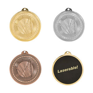 Médaille personnalisée de conception de <span class=keywords><strong>course</strong></span> Prix de fabricant en gros Escrime Tir Sport personnalisé Médailles vierges de tir à l'arc en métal doré - Product Image 5